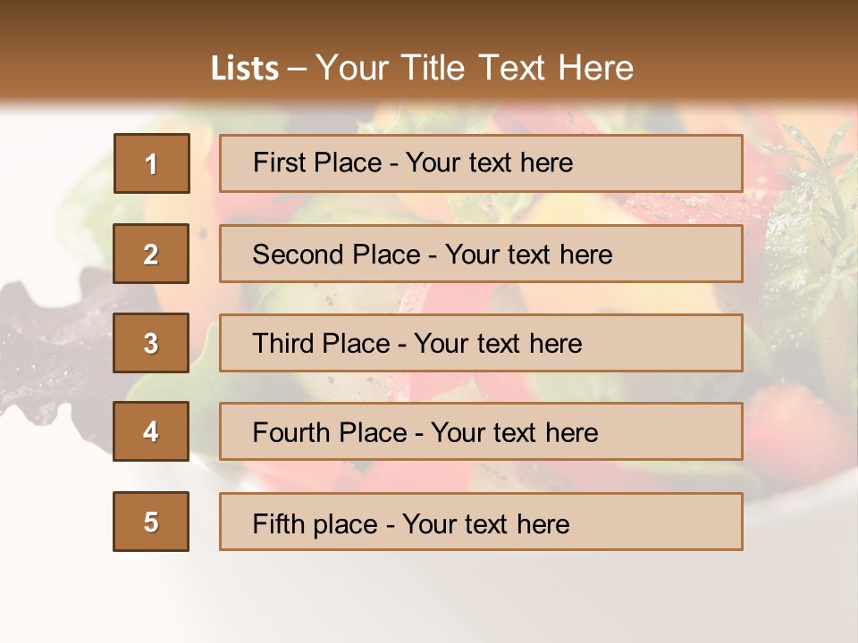 Wedge Background Healthy PowerPoint Template