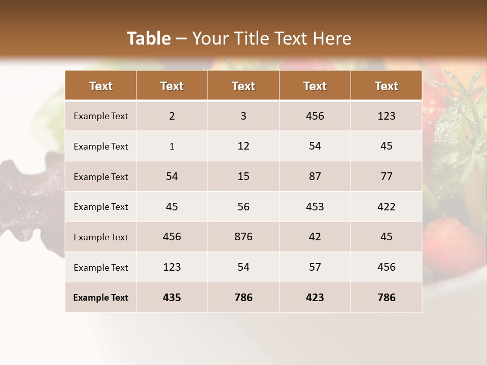 Wedge Background Healthy PowerPoint Template