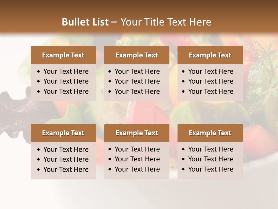 Wedge Background Healthy PowerPoint Template