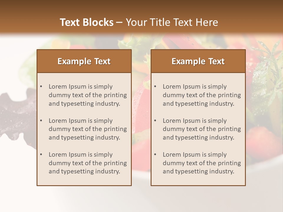 Wedge Background Healthy PowerPoint Template