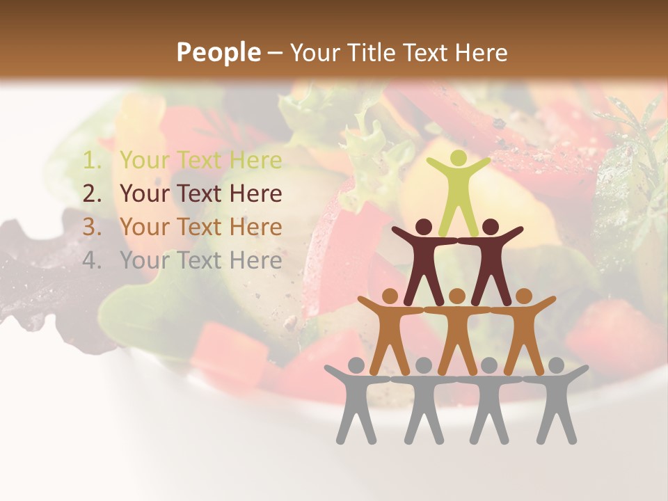 Wedge Background Healthy PowerPoint Template