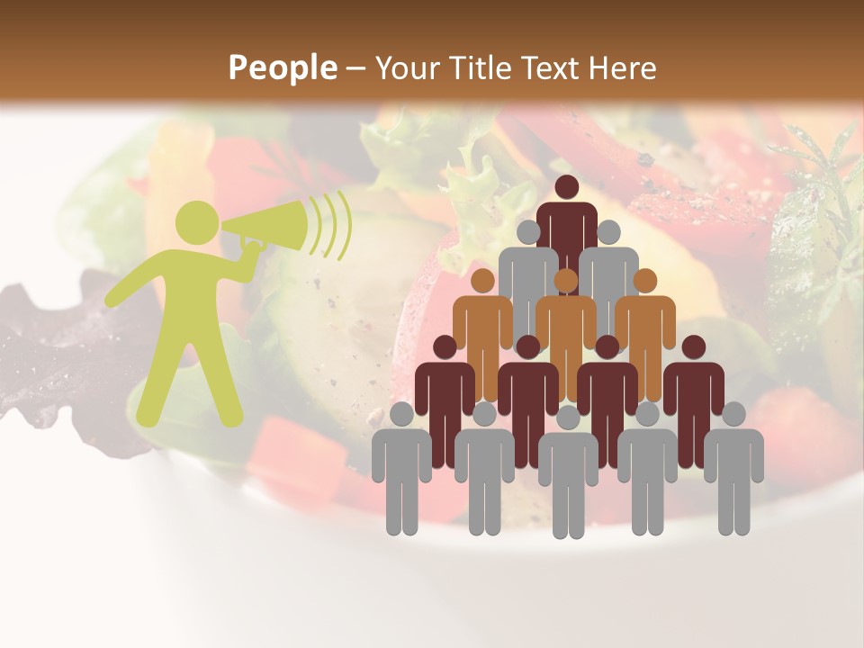 Wedge Background Healthy PowerPoint Template