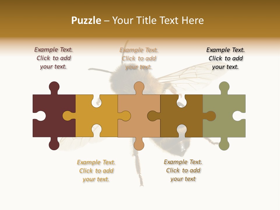 A Bee On A White Background Powerpoint Template PowerPoint Template