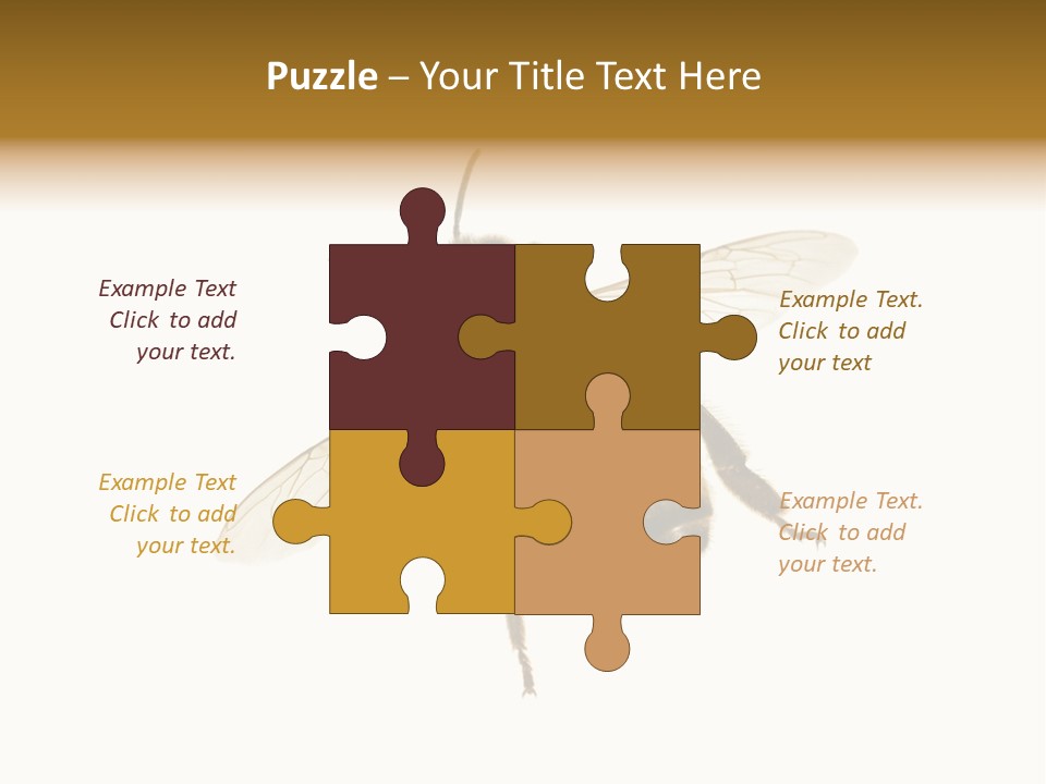 A Bee On A White Background Powerpoint Template PowerPoint Template