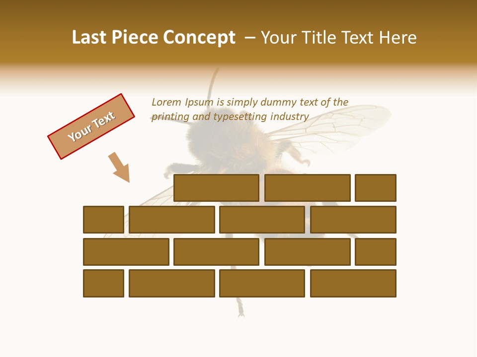 A Bee On A White Background Powerpoint Template PowerPoint Template