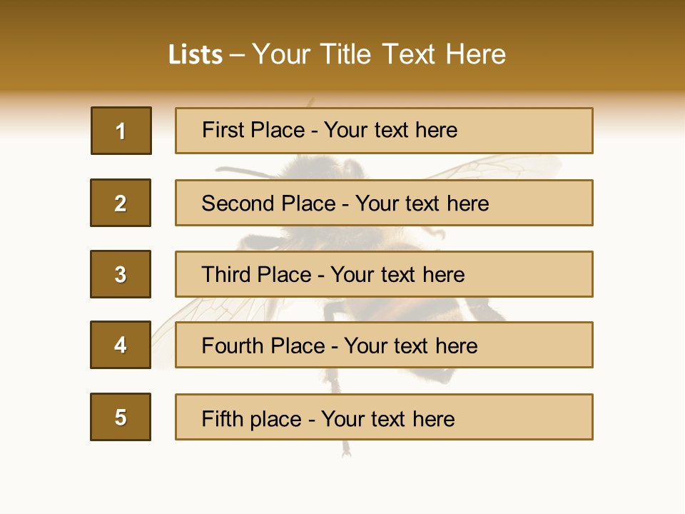A Bee On A White Background Powerpoint Template PowerPoint Template