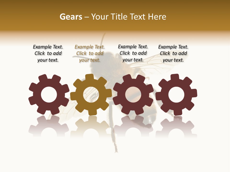 A Bee On A White Background Powerpoint Template PowerPoint Template