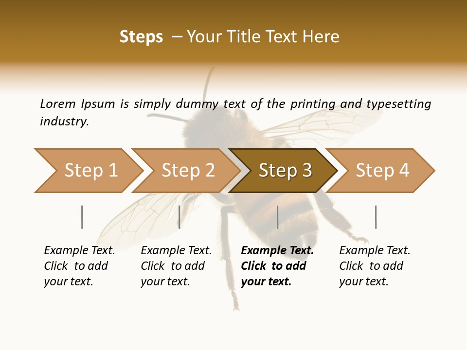 A Bee On A White Background Powerpoint Template PowerPoint Template