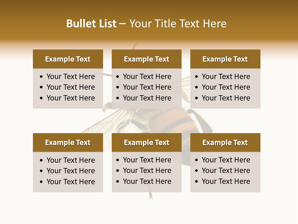 A Bee On A White Background Powerpoint Template PowerPoint Template