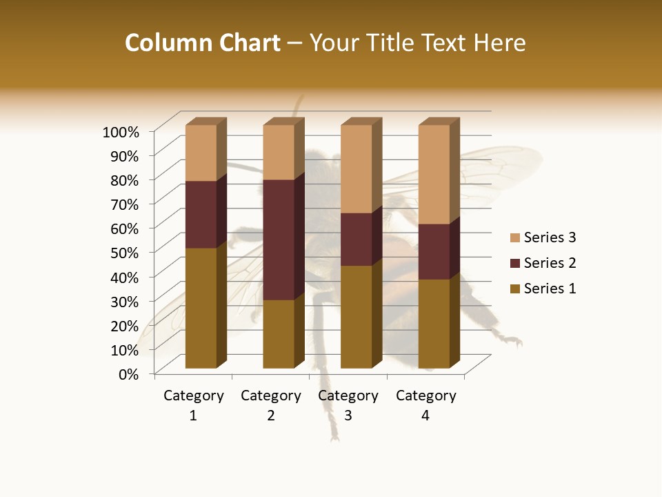 A Bee On A White Background Powerpoint Template PowerPoint Template