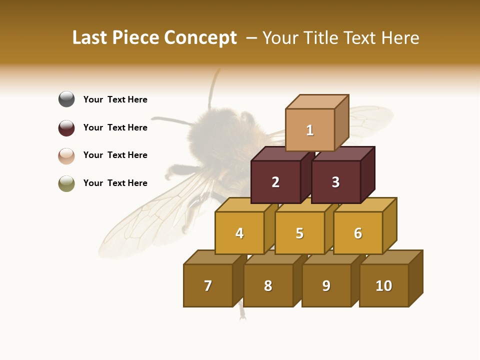 A Bee On A White Background Powerpoint Template PowerPoint Template