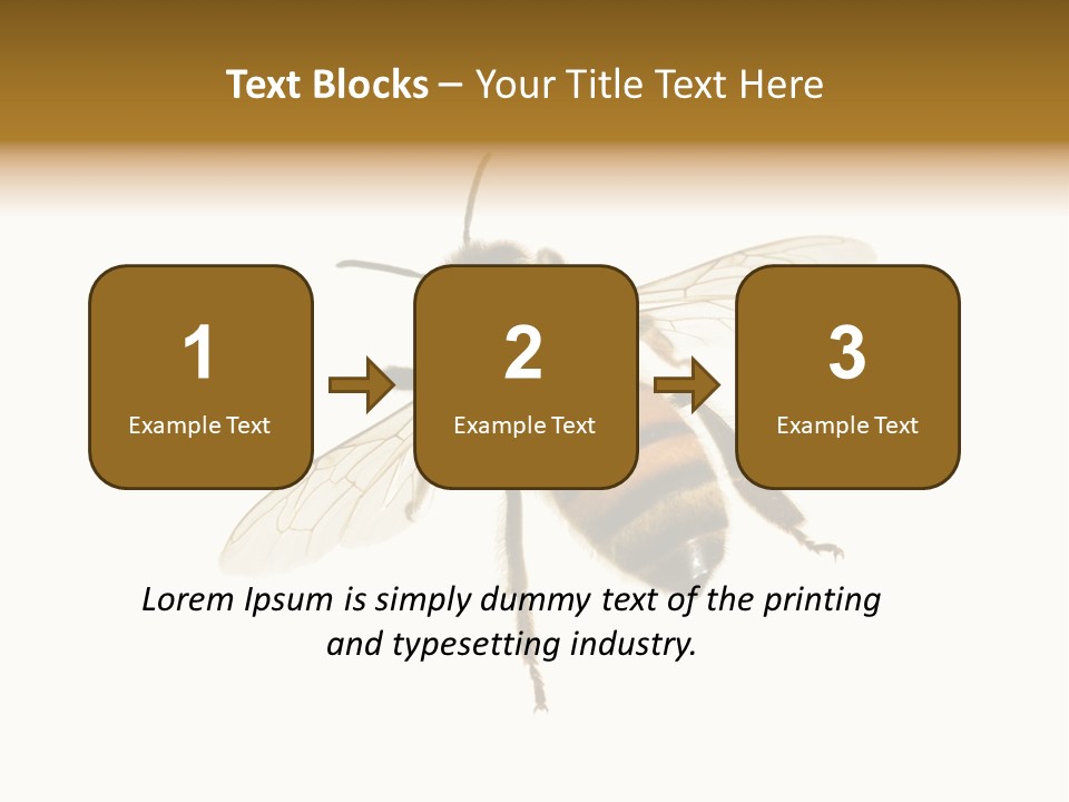 A Bee On A White Background Powerpoint Template PowerPoint Template