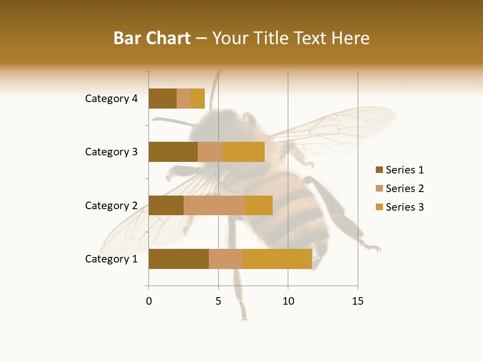 A Bee On A White Background Powerpoint Template PowerPoint Template