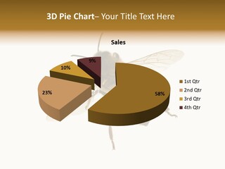 A Bee On A White Background Powerpoint Template PowerPoint Template