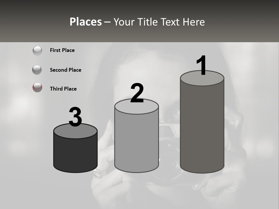 Lady Beautiful Hiding PowerPoint Template