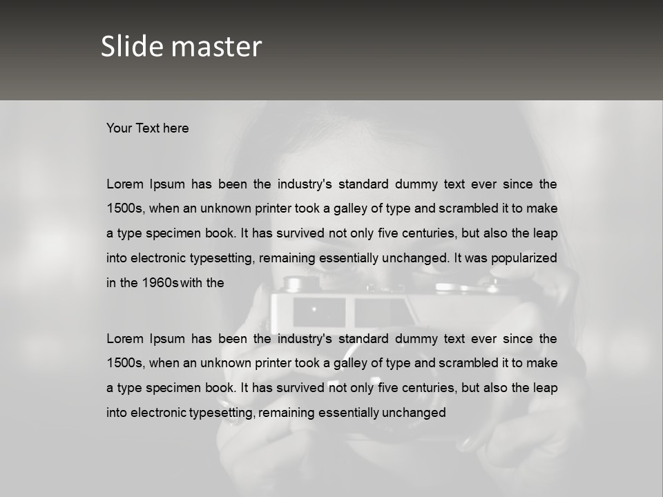 Lady Beautiful Hiding PowerPoint Template