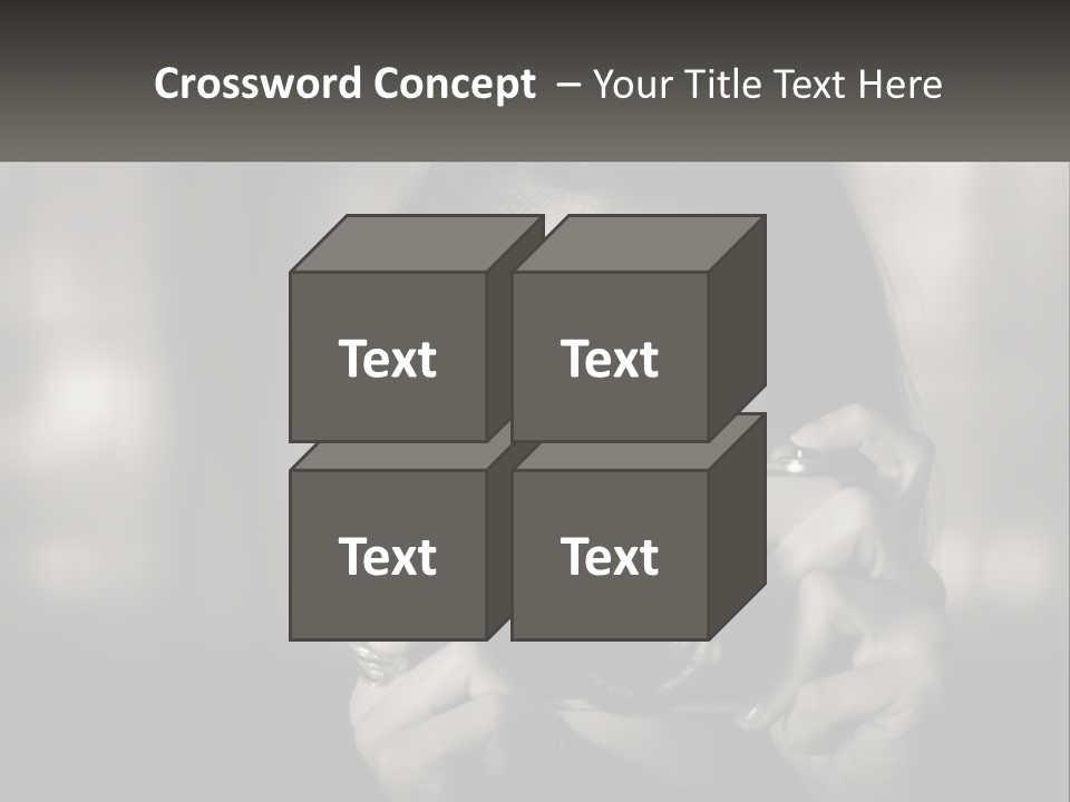 Lady Beautiful Hiding PowerPoint Template