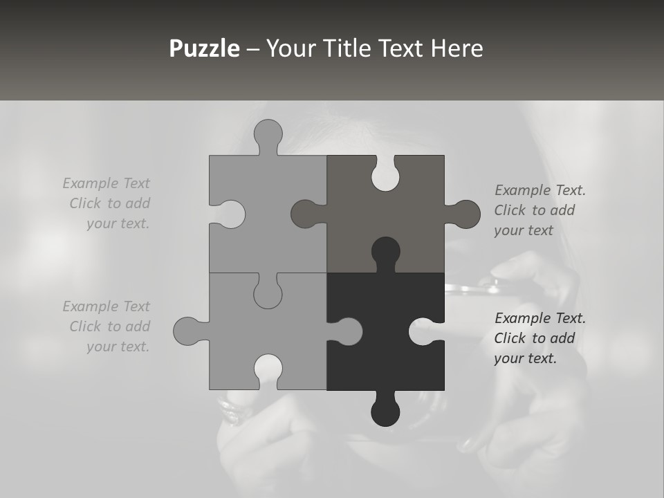 Lady Beautiful Hiding PowerPoint Template