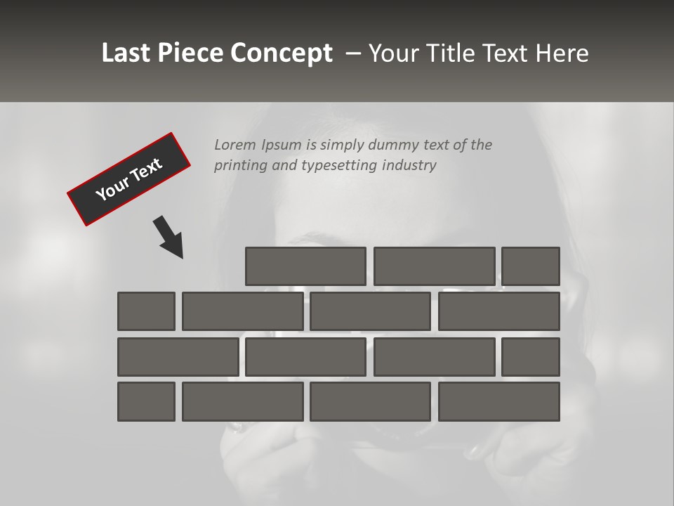 Lady Beautiful Hiding PowerPoint Template
