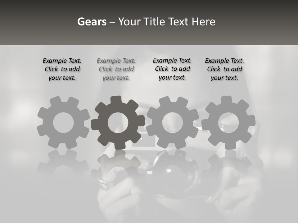 Lady Beautiful Hiding PowerPoint Template