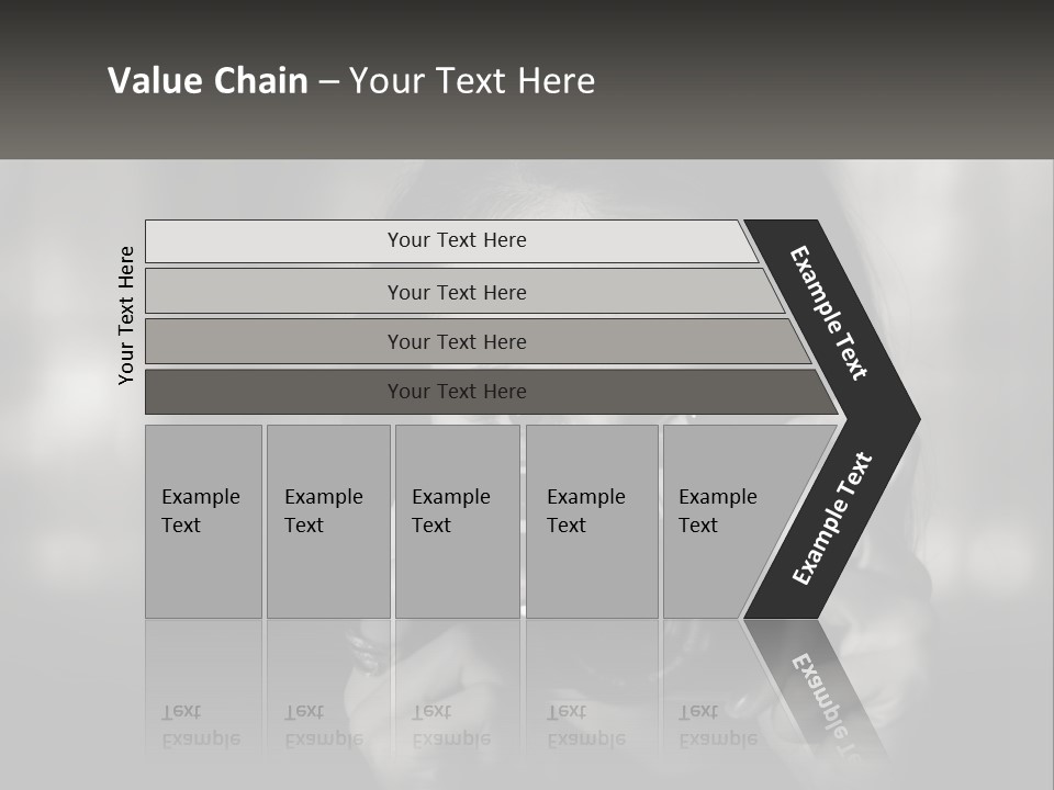 Lady Beautiful Hiding PowerPoint Template