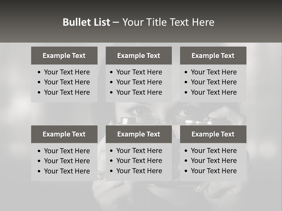 Lady Beautiful Hiding PowerPoint Template