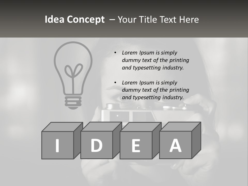 Lady Beautiful Hiding PowerPoint Template