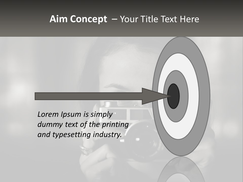 Lady Beautiful Hiding PowerPoint Template