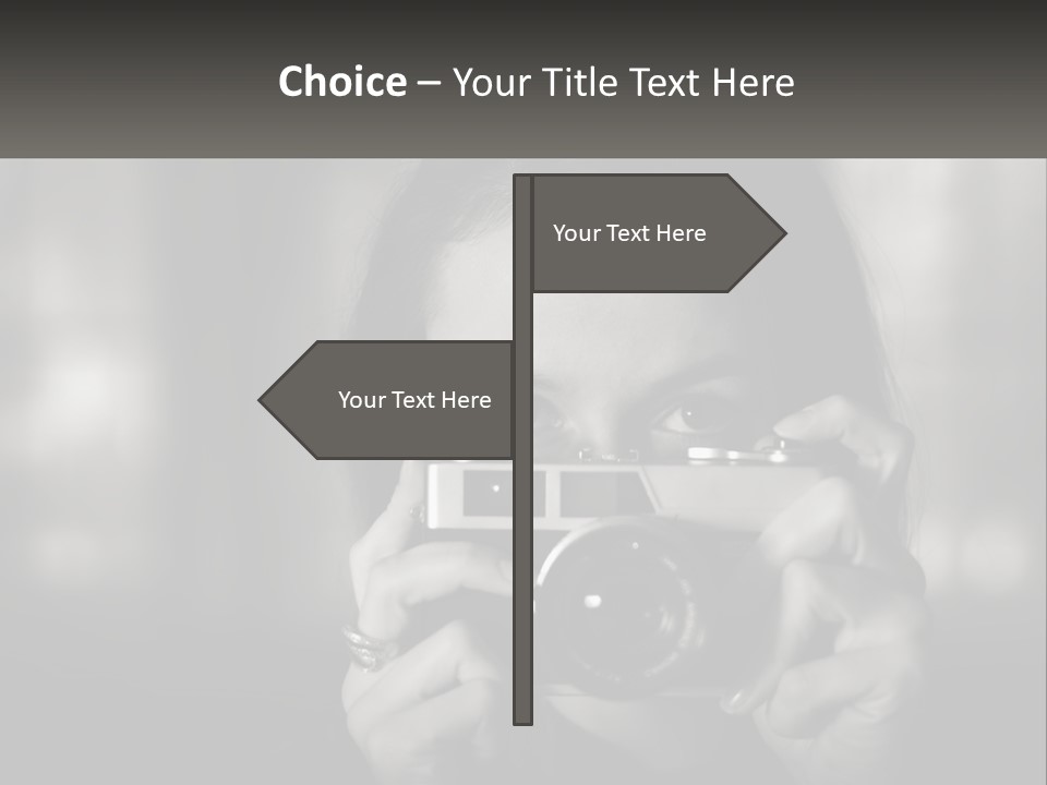 Lady Beautiful Hiding PowerPoint Template