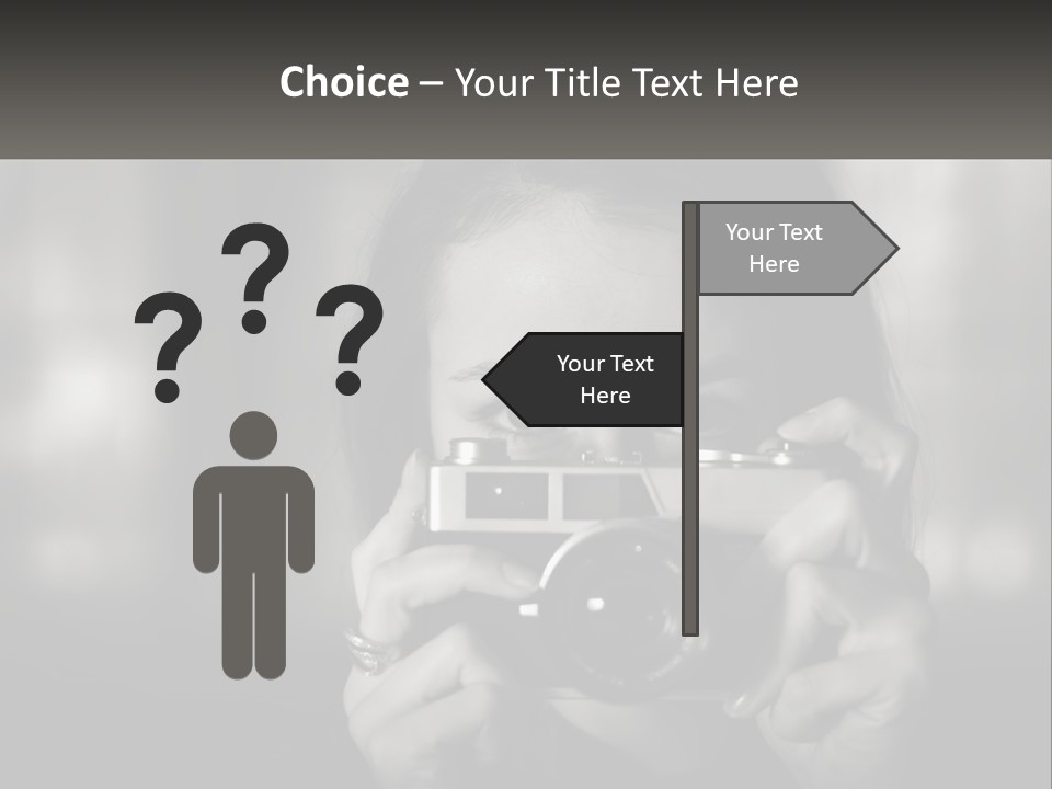 Lady Beautiful Hiding PowerPoint Template
