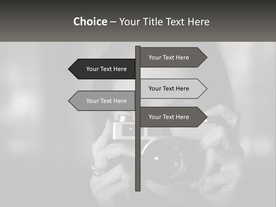 Lady Beautiful Hiding PowerPoint Template