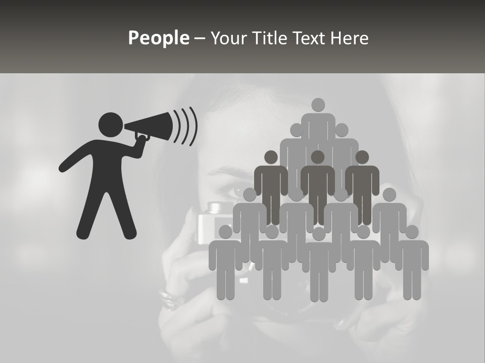 Lady Beautiful Hiding PowerPoint Template