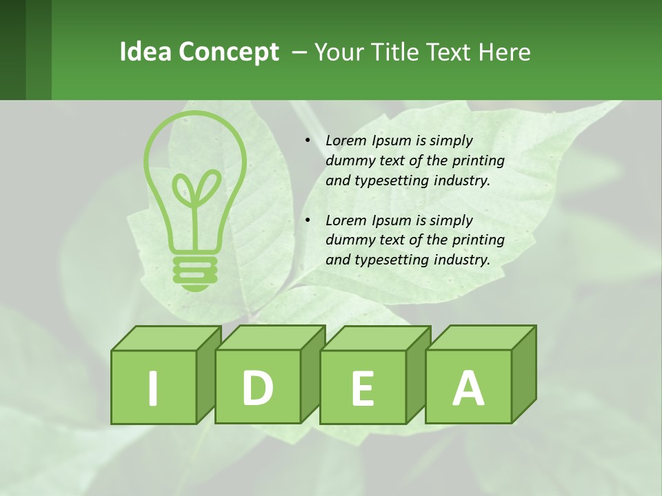 Weeding Three Leaf PowerPoint Template