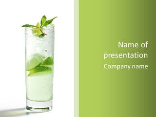 Leaf Herb Glass PowerPoint Template