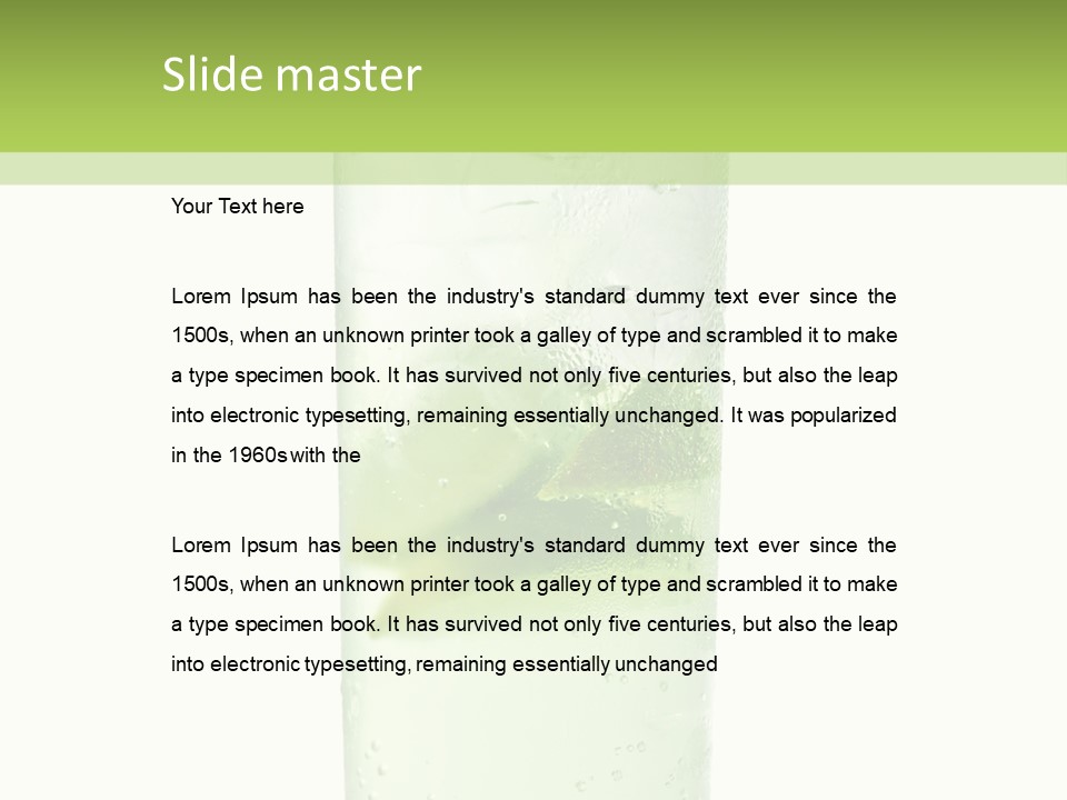 Leaf Herb Glass PowerPoint Template