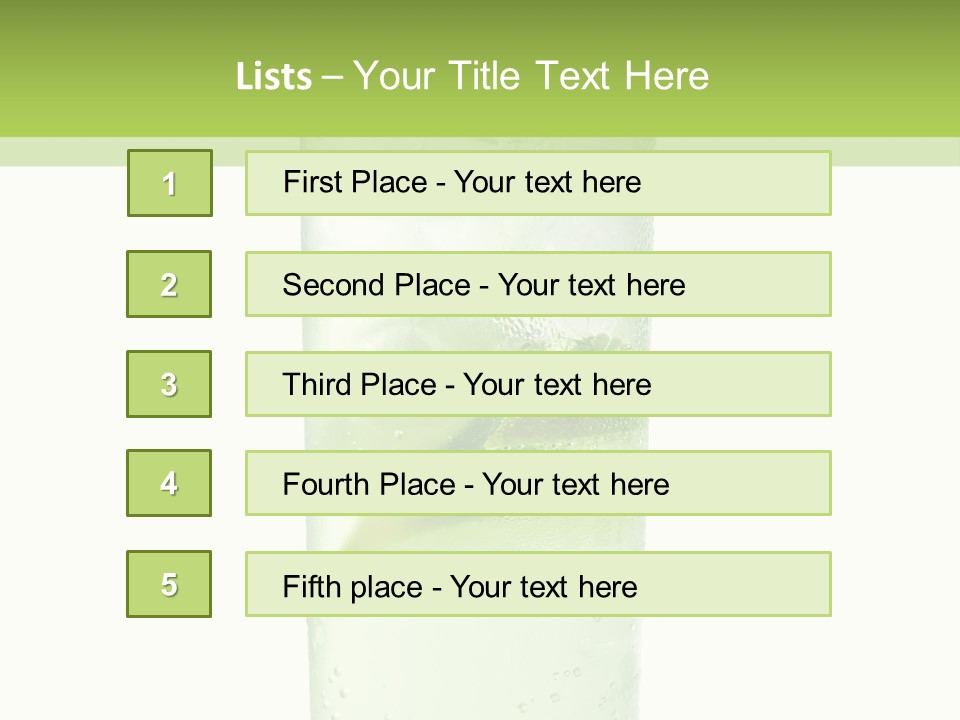 Leaf Herb Glass PowerPoint Template