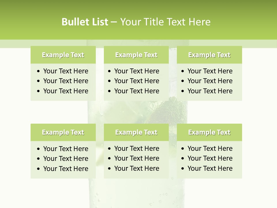 Leaf Herb Glass PowerPoint Template