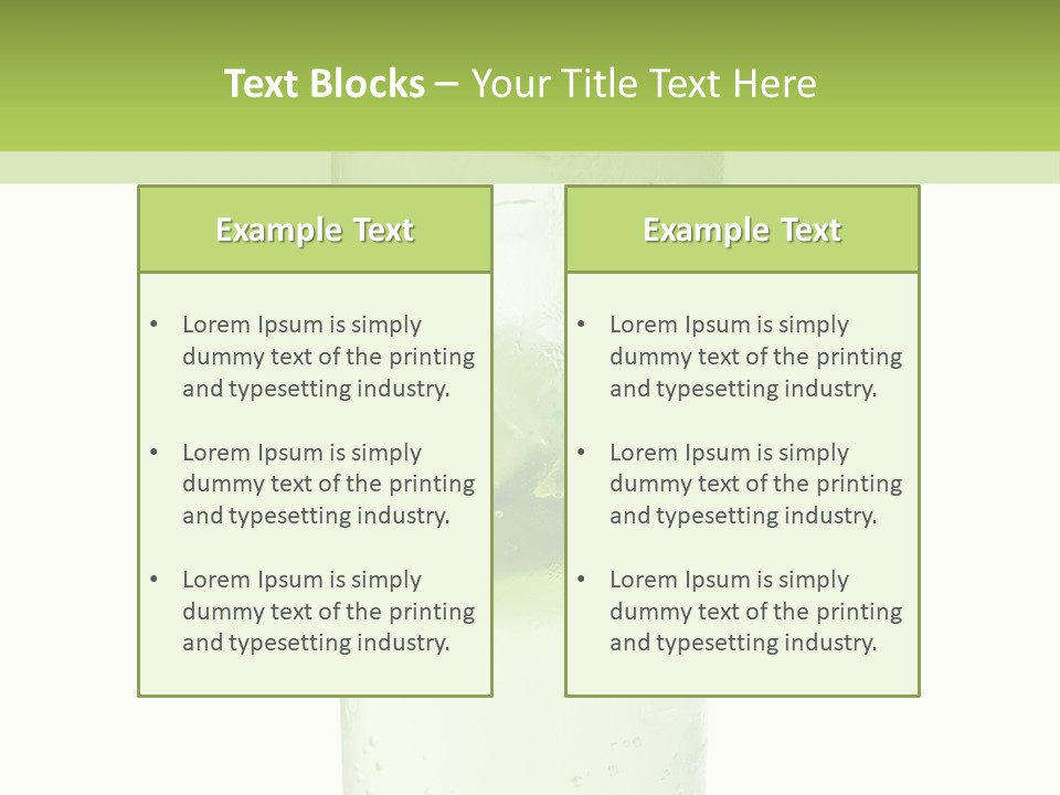 Leaf Herb Glass PowerPoint Template