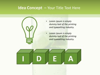 Leaf Herb Glass PowerPoint Template