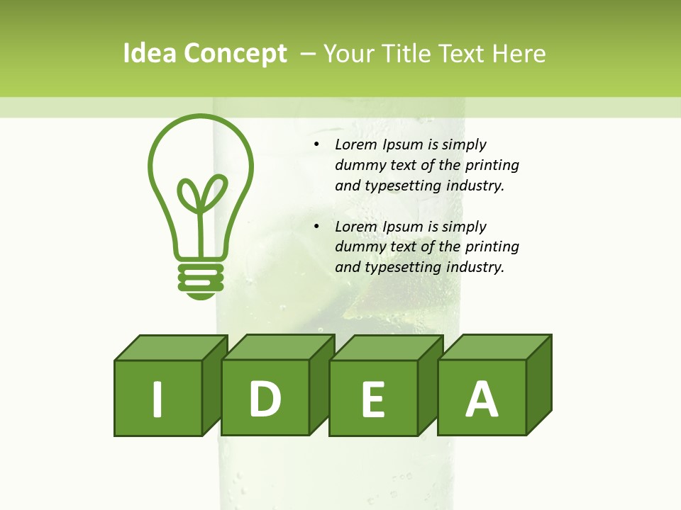 Leaf Herb Glass PowerPoint Template