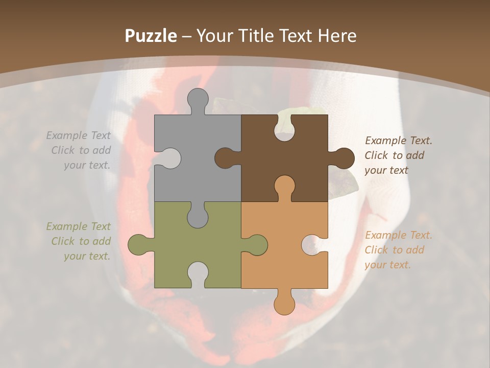 People Gloves Cultivating PowerPoint Template