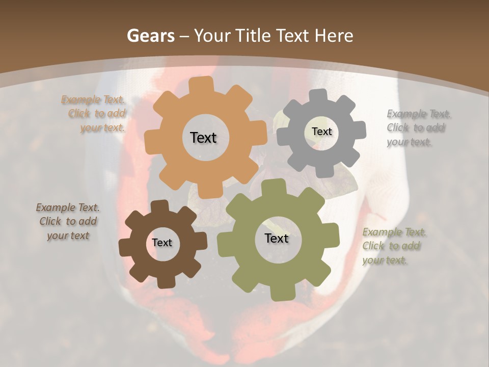 People Gloves Cultivating PowerPoint Template
