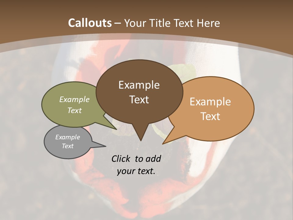 People Gloves Cultivating PowerPoint Template