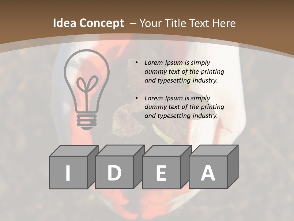 People Gloves Cultivating PowerPoint Template