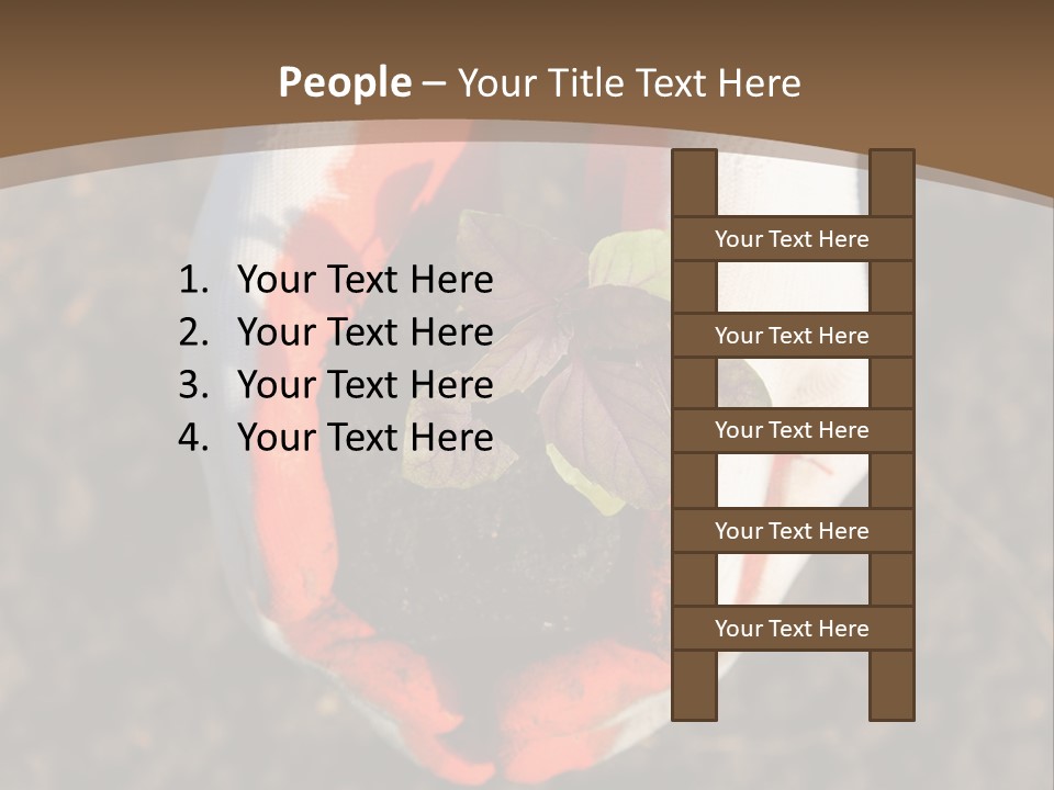 People Gloves Cultivating PowerPoint Template