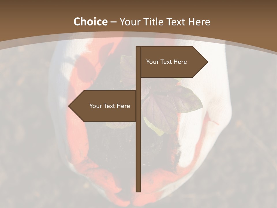 People Gloves Cultivating PowerPoint Template