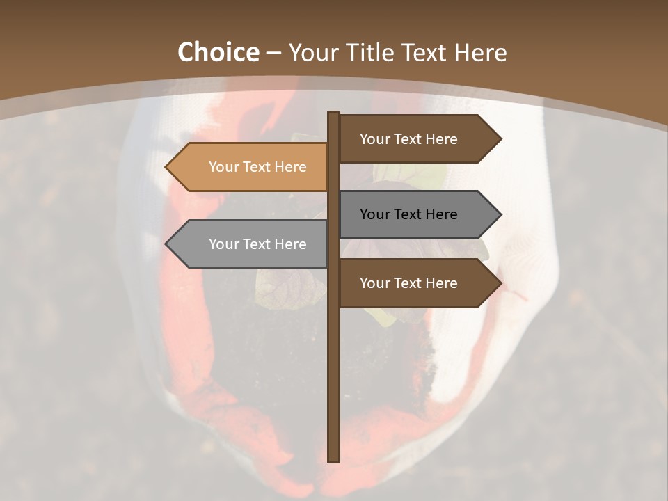 People Gloves Cultivating PowerPoint Template
