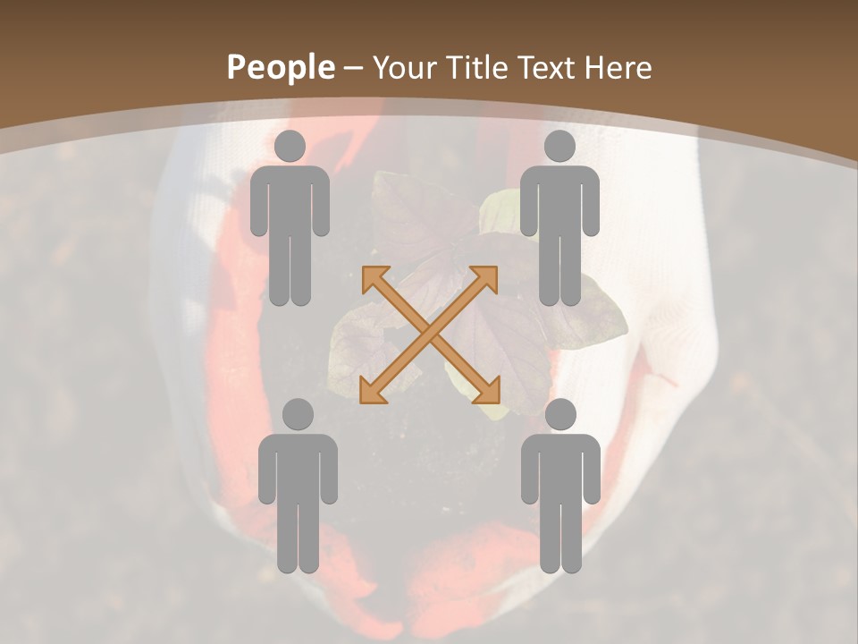 People Gloves Cultivating PowerPoint Template