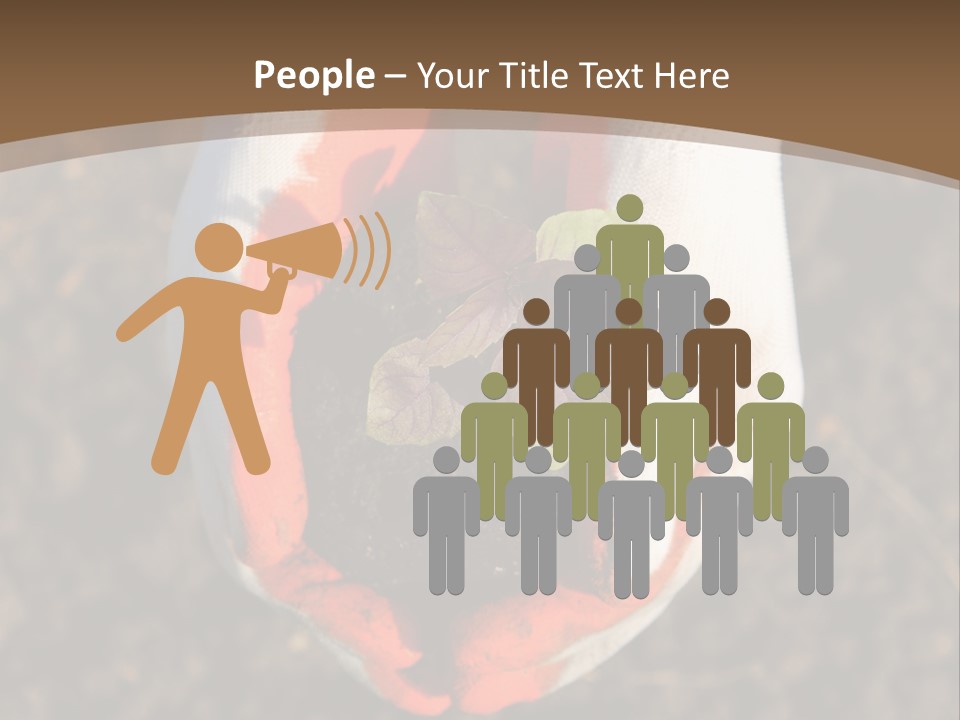 People Gloves Cultivating PowerPoint Template