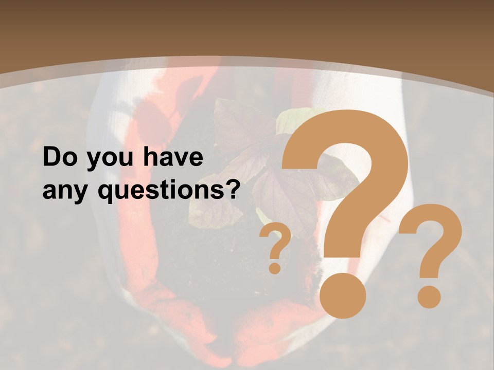 People Gloves Cultivating PowerPoint Template